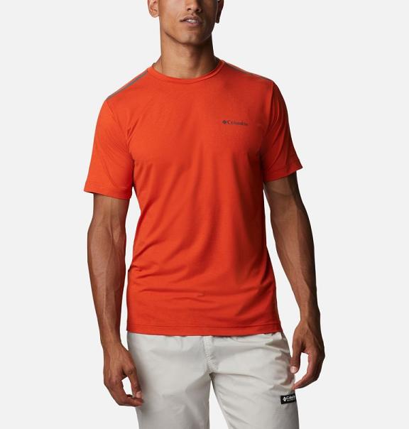 Columbia Tech Trail T-Shirt Men Red USA (US585735)